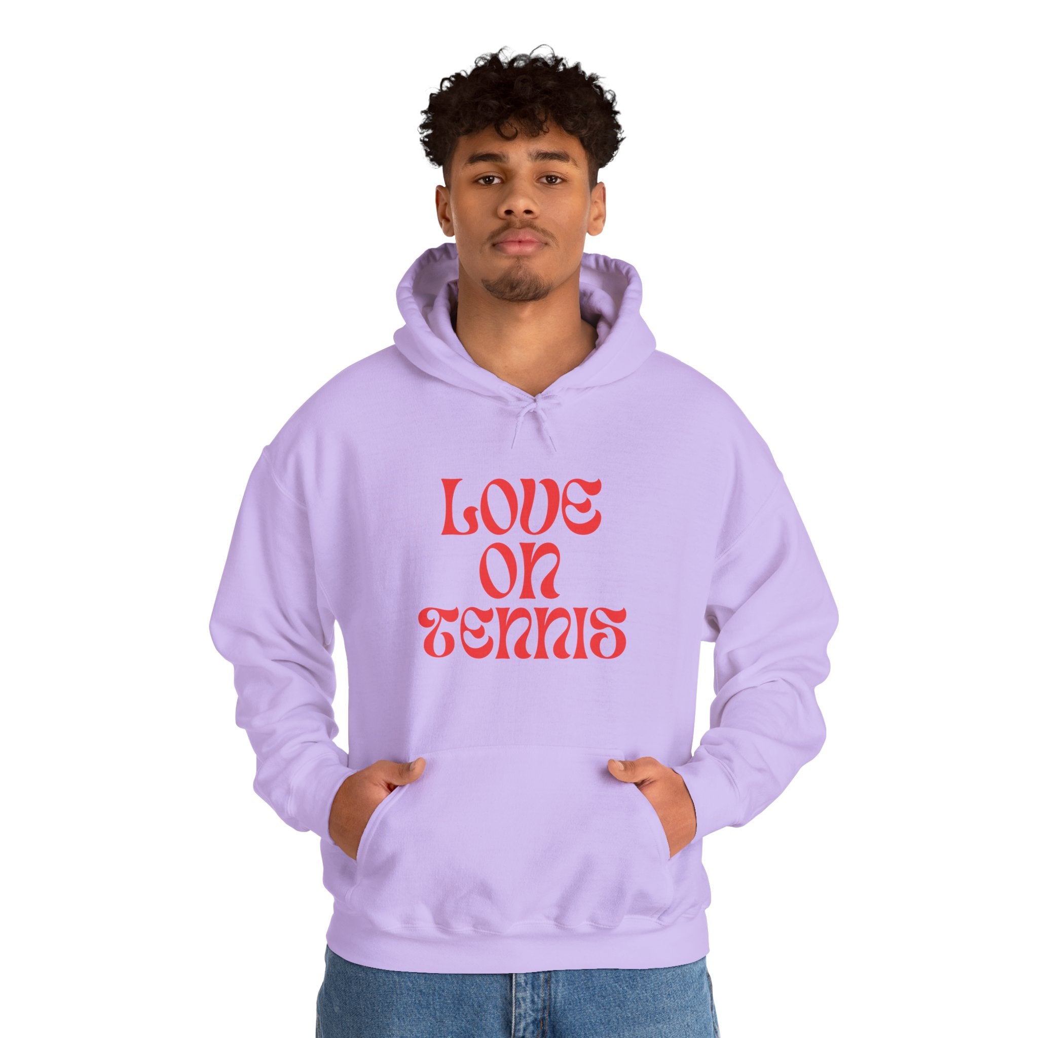 Love on Tennis Unisex Heavy Blend™ Hooded Sweatshirt - Red Edition