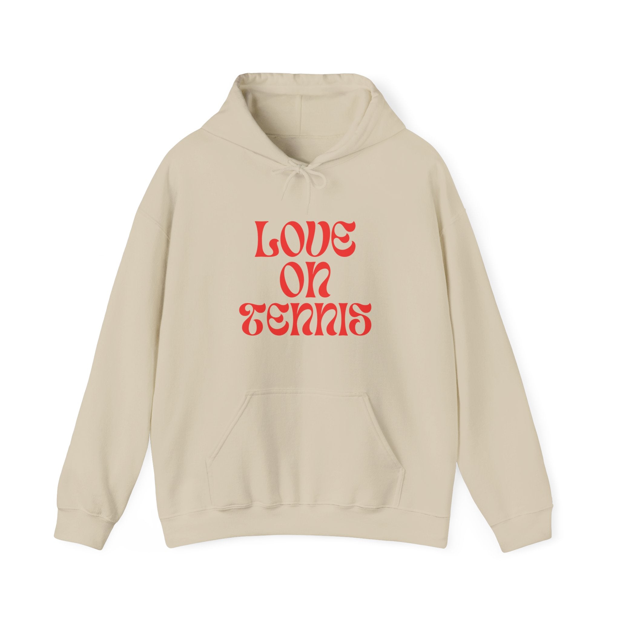 Love on Tennis Unisex Heavy Blend™ Hooded Sweatshirt - Red Edition