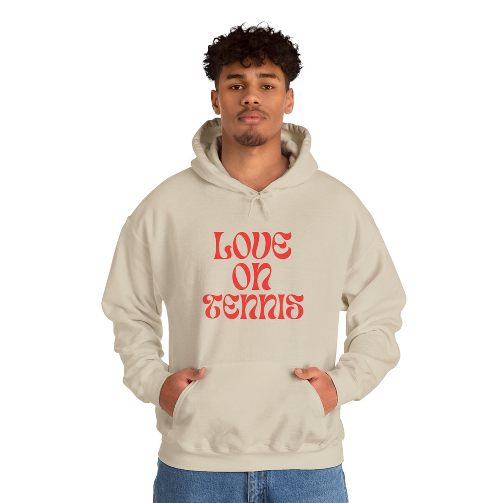 Love on Tennis Unisex Heavy Blend™ Hooded Sweatshirt - Red Edition