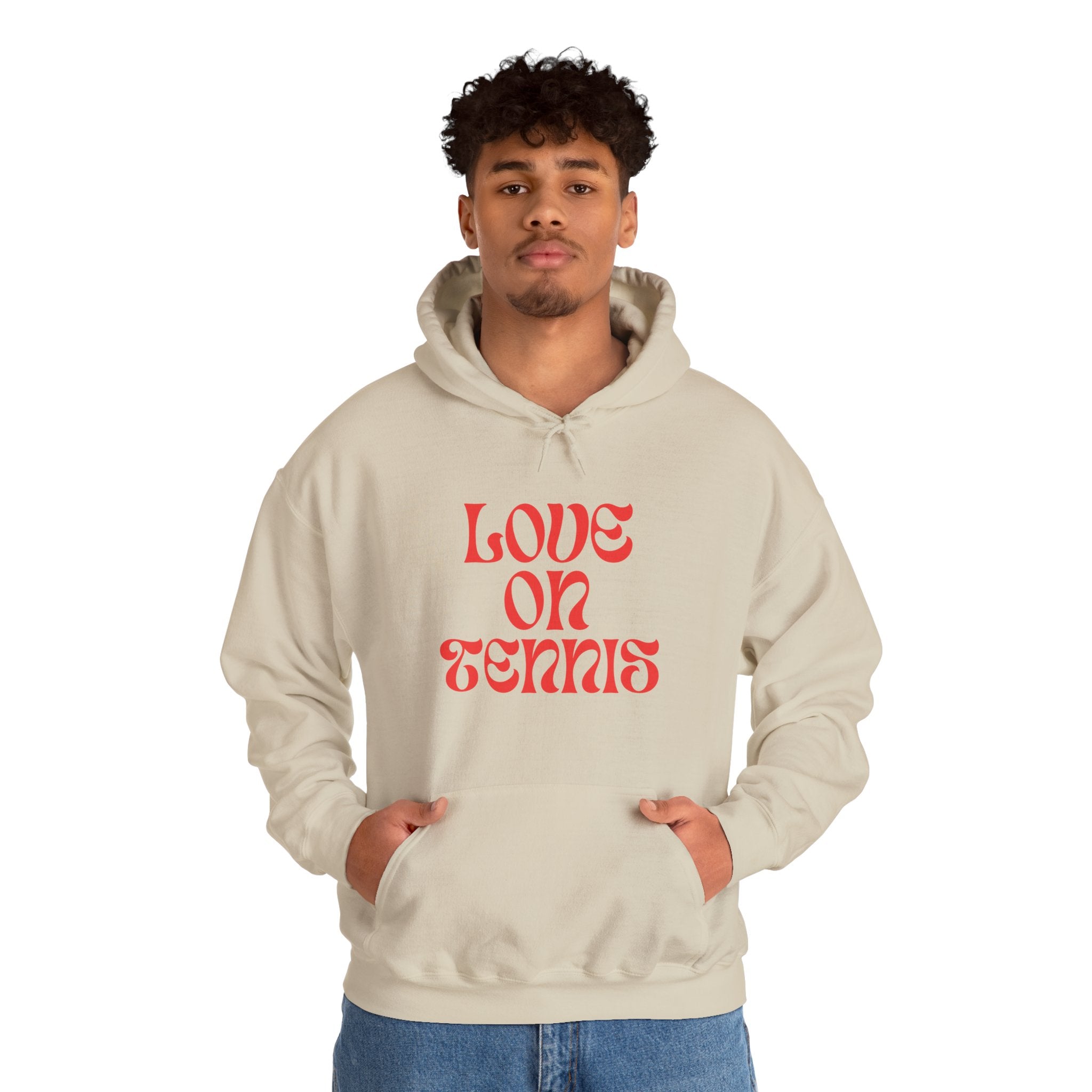 Love on Tennis Unisex Heavy Blend™ Hooded Sweatshirt - Red Edition