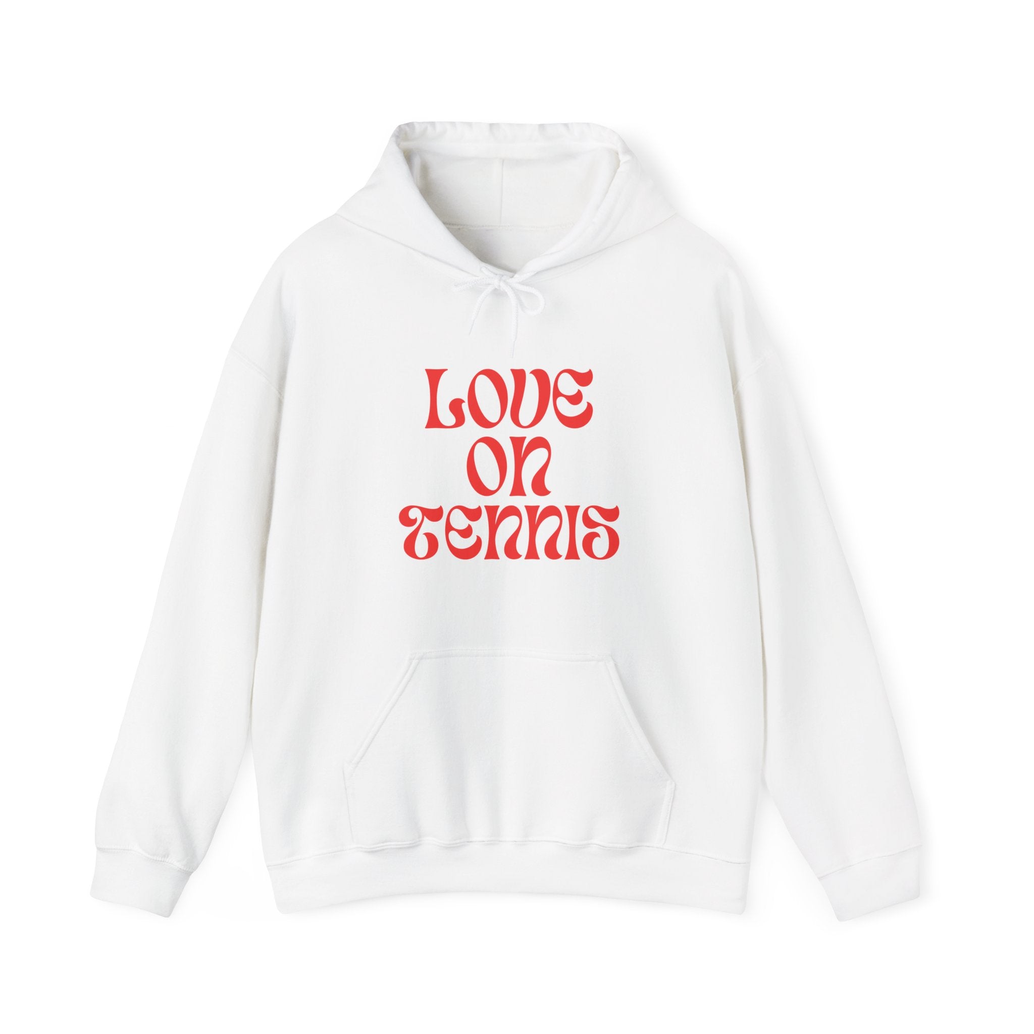 Love on Tennis Unisex Heavy Blend™ Hooded Sweatshirt - Red Edition
