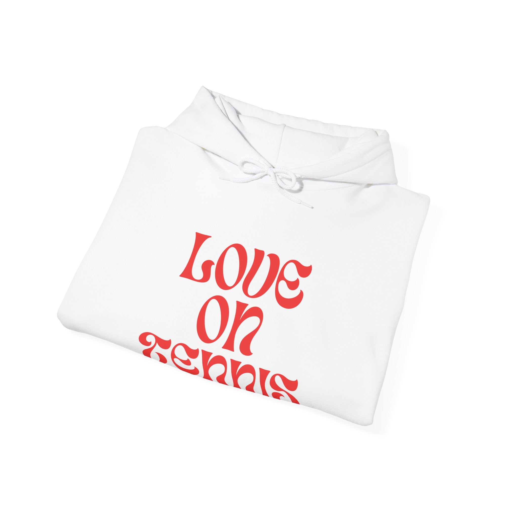 Love on Tennis Unisex Heavy Blend™ Hooded Sweatshirt - Red Edition