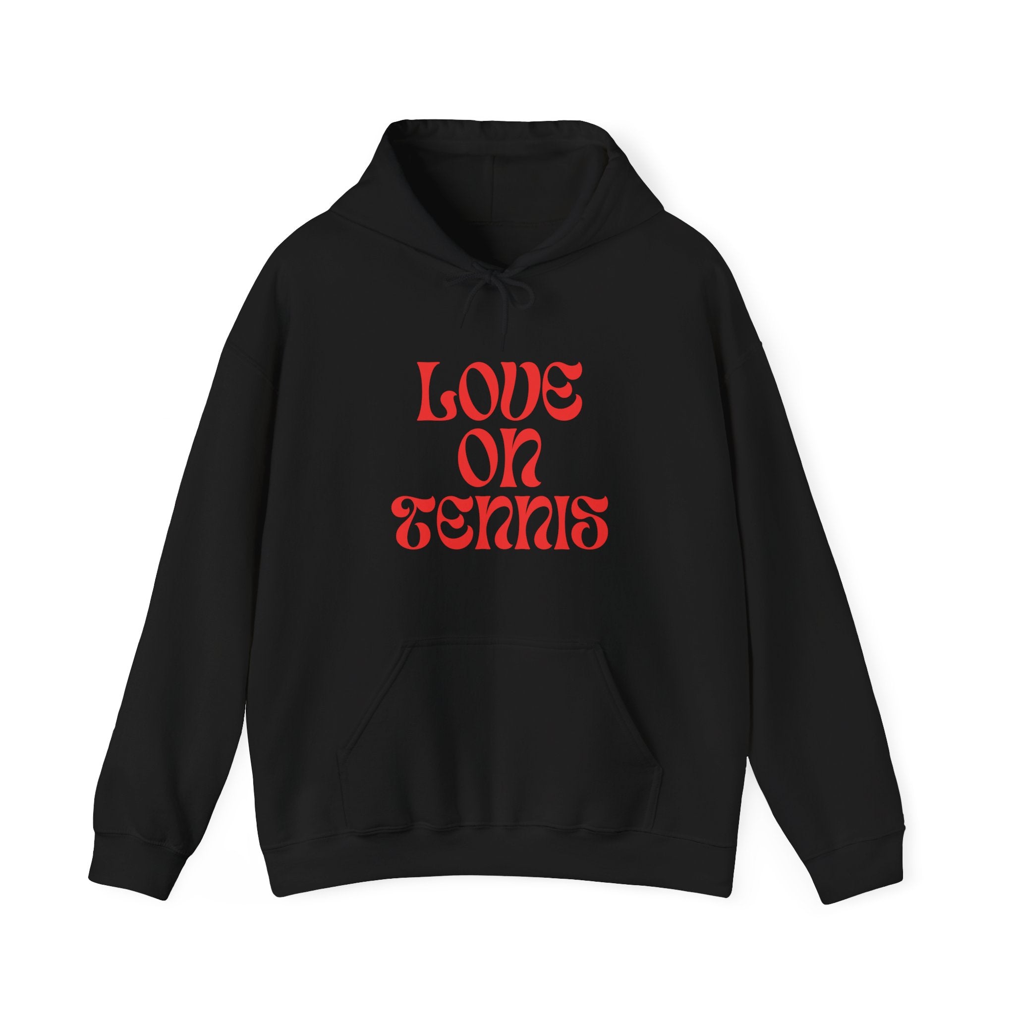 Love on Tennis Unisex Heavy Blend™ Hooded Sweatshirt - Red Edition