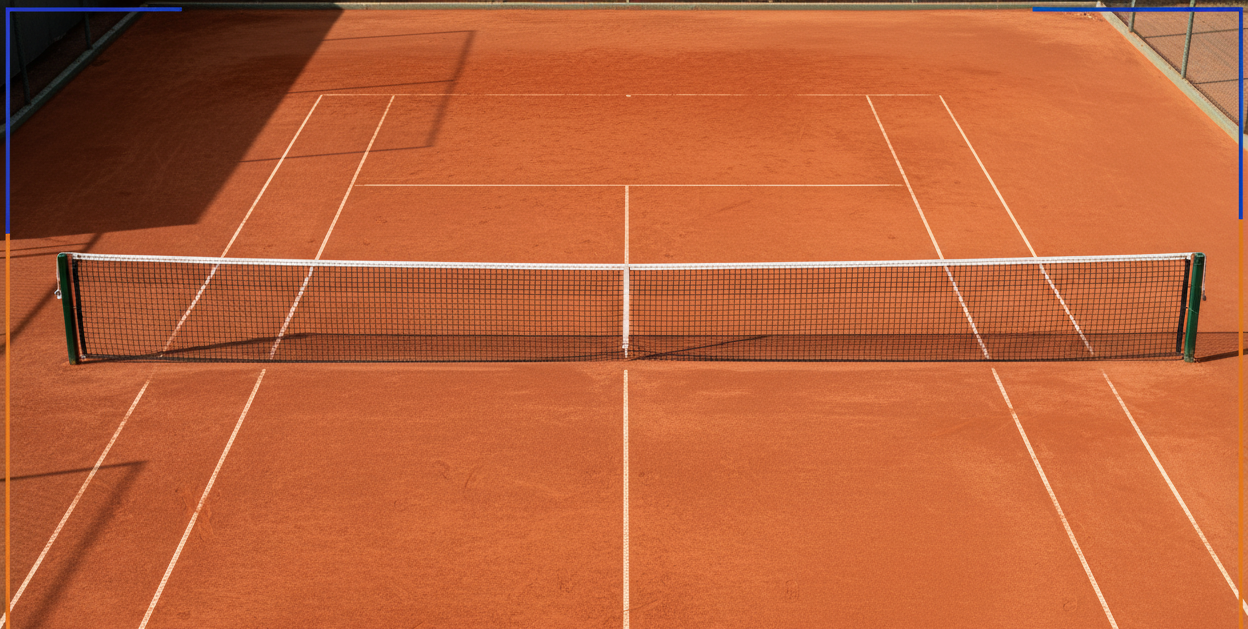 Love on Tennis Hero Banner - Sandplatz mit Netz