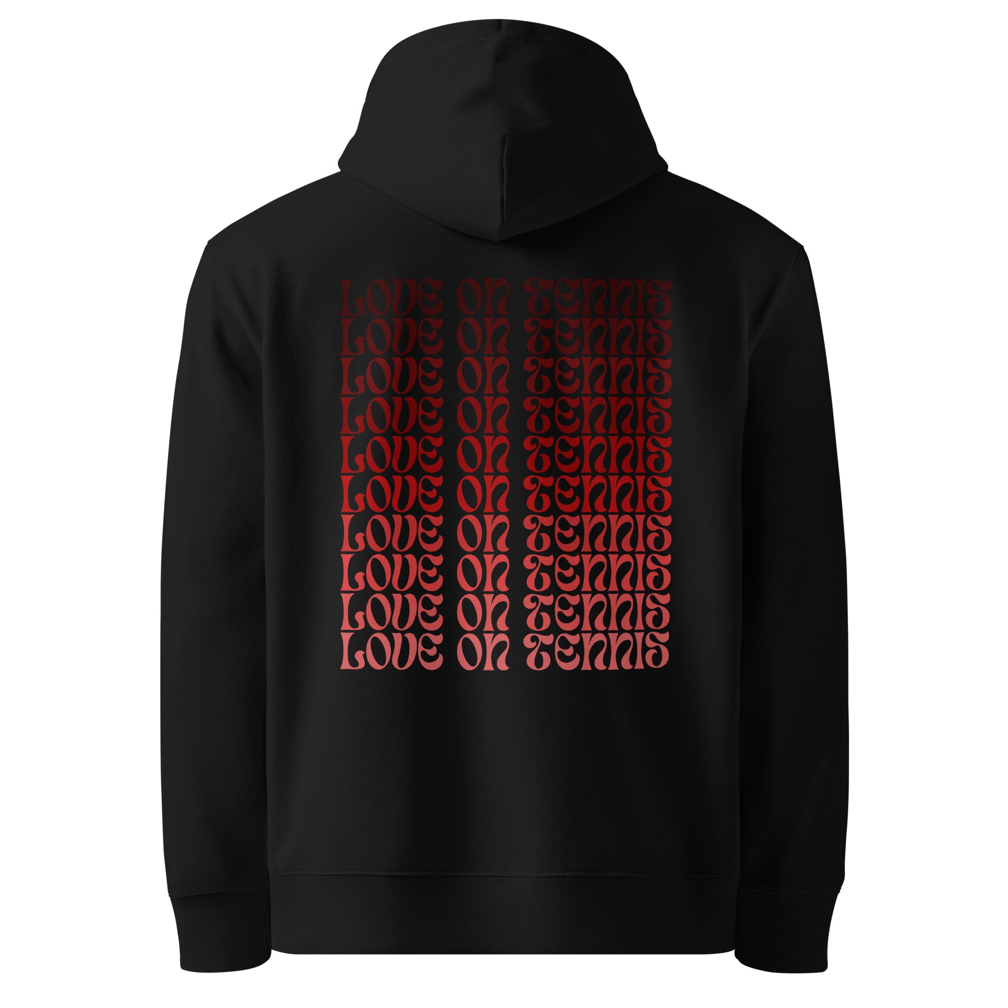 LOVE ON TENNIS Unisex Hoodie - Red Edition | Essential Eco