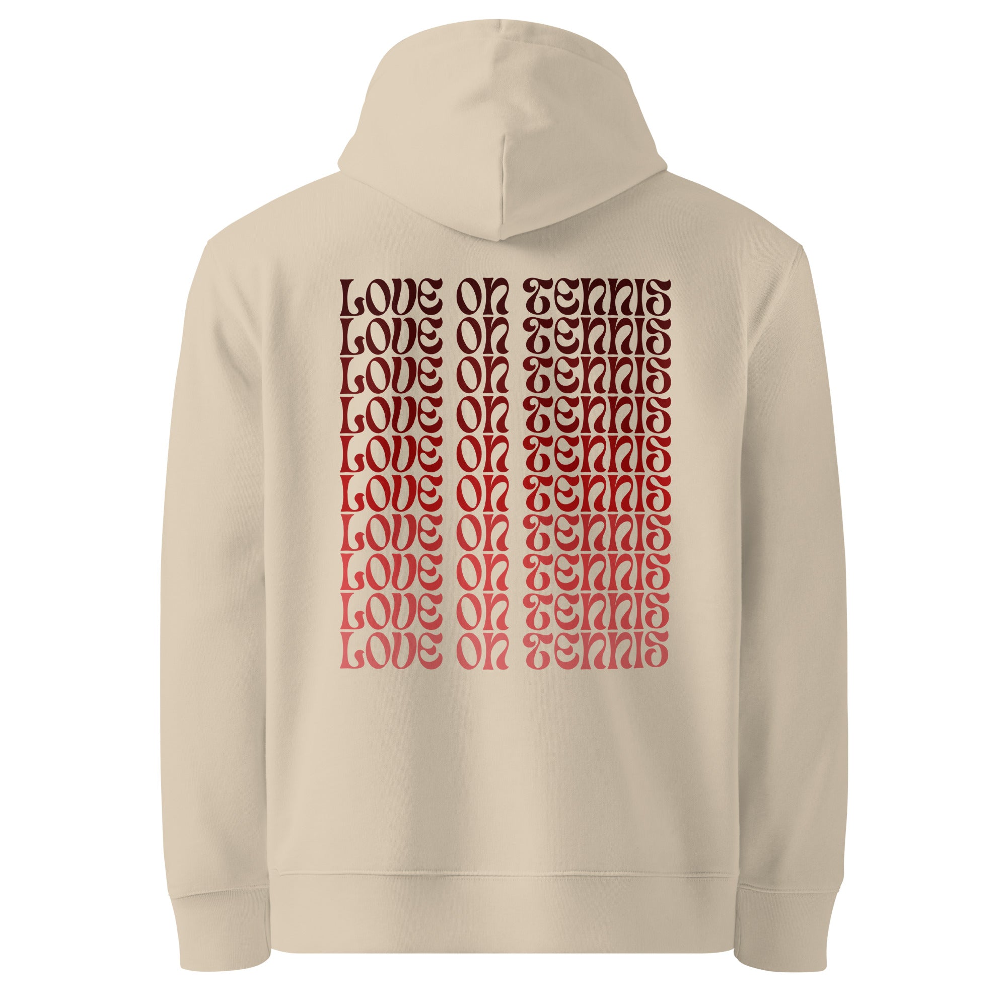 LOVE ON TENNIS Unisex Hoodie - Red Edition | Essential Eco