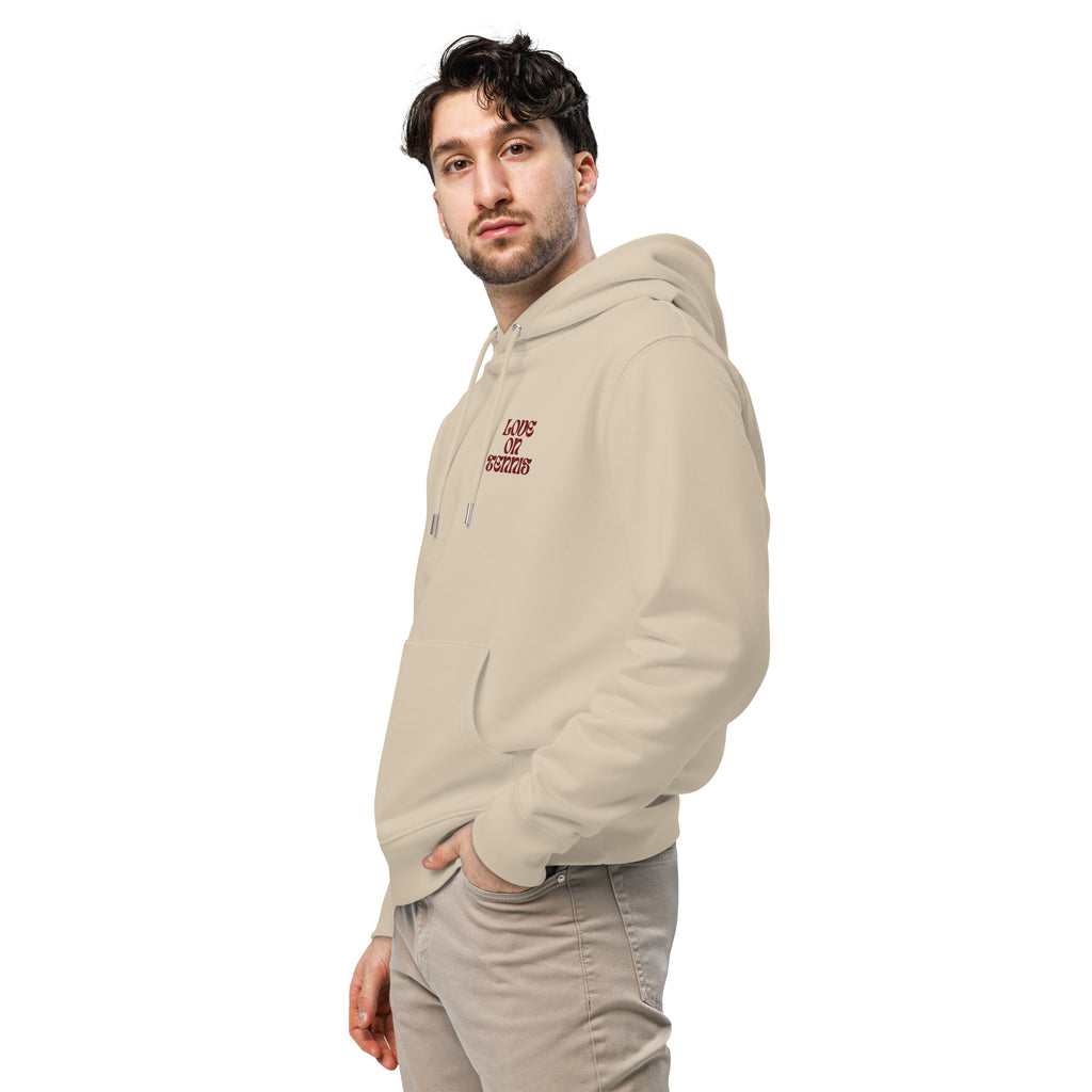 LOVE ON TENNIS Unisex Hoodie - Red Edition | Essential Eco