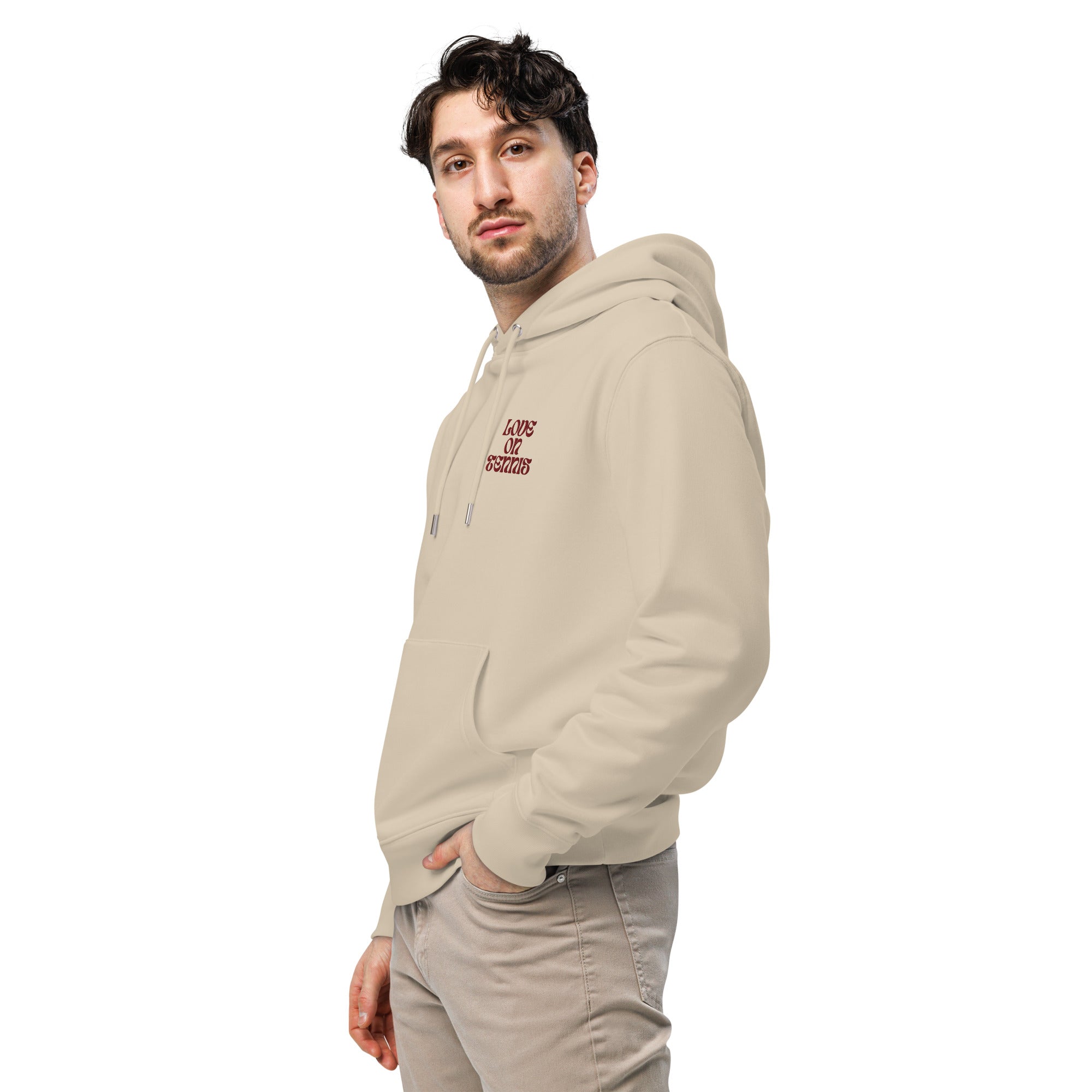 LOVE ON TENNIS Unisex Hoodie - Red Edition | Essential Eco