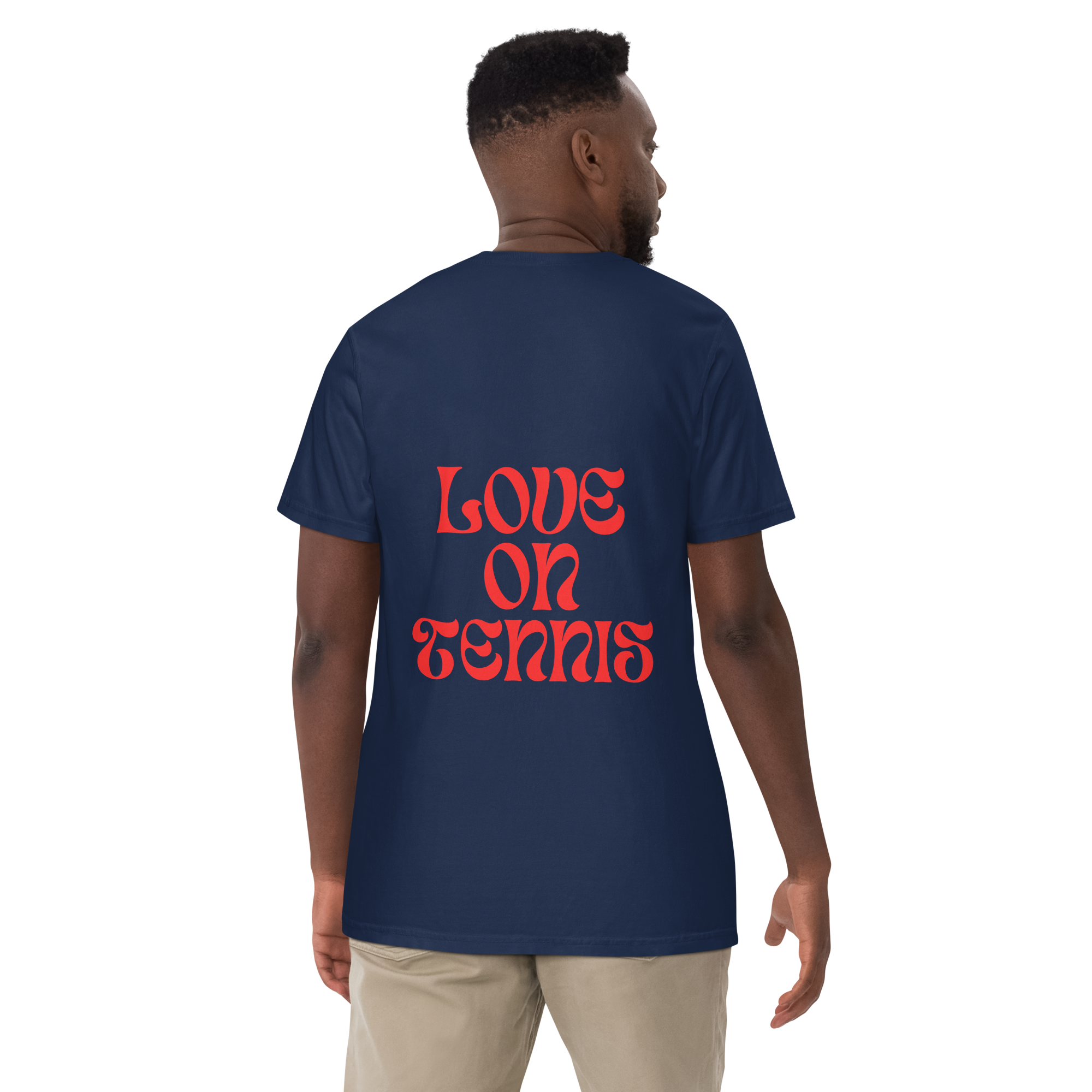 Love on Tennis Unisex Garment-Dyed Heavyweight T-Shirt - Red Edition