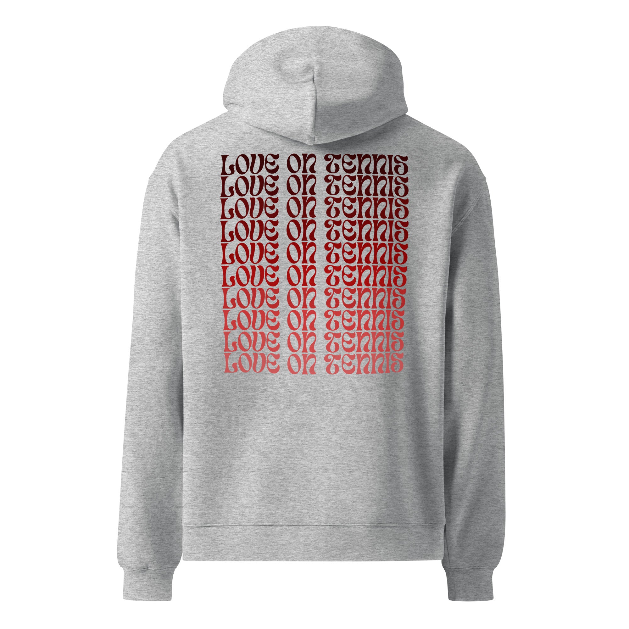 Love on Tennis Oversized Hoodie - Red Edition | Without drawcord