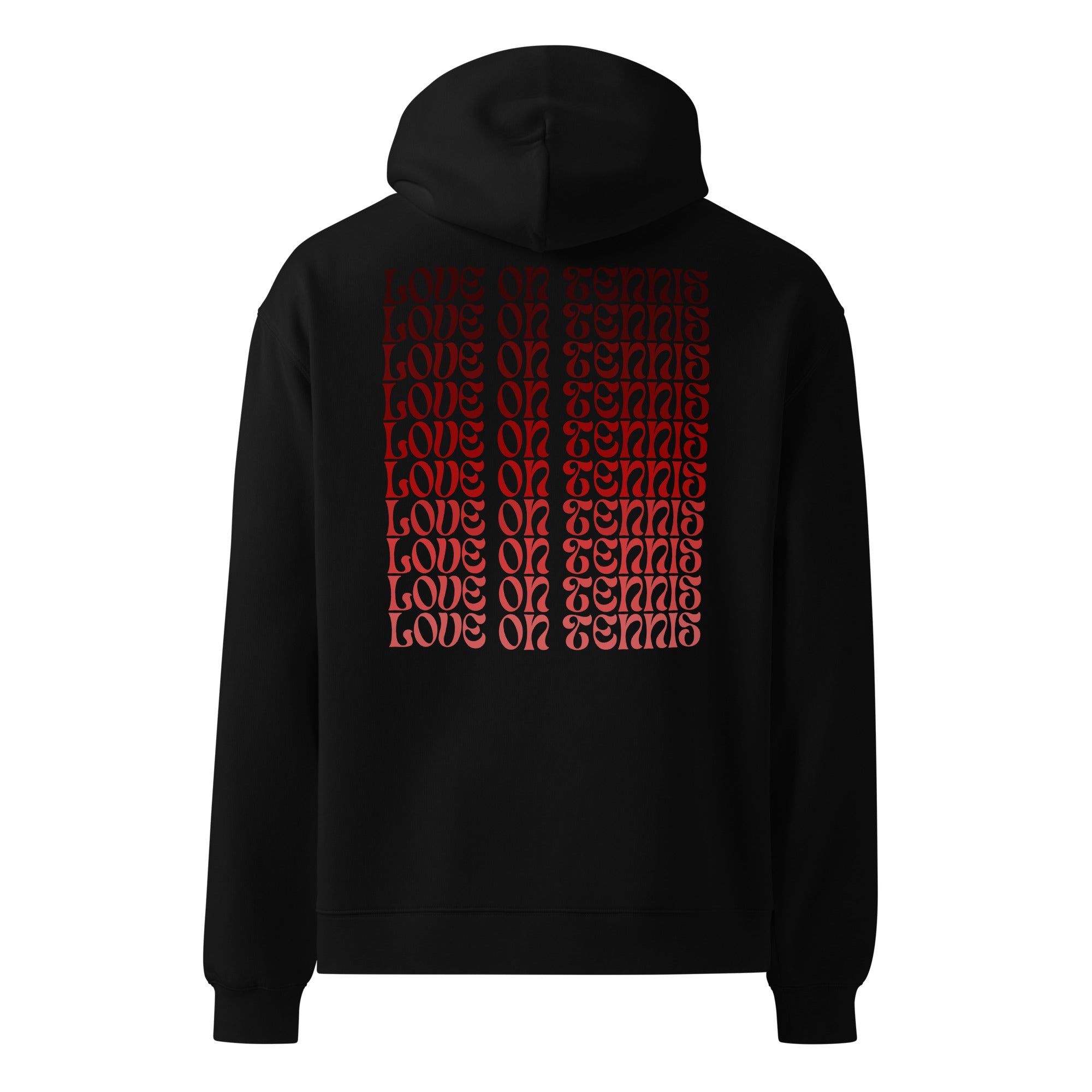 Love on Tennis Oversized Hoodie - Red Edition | Without drawcord