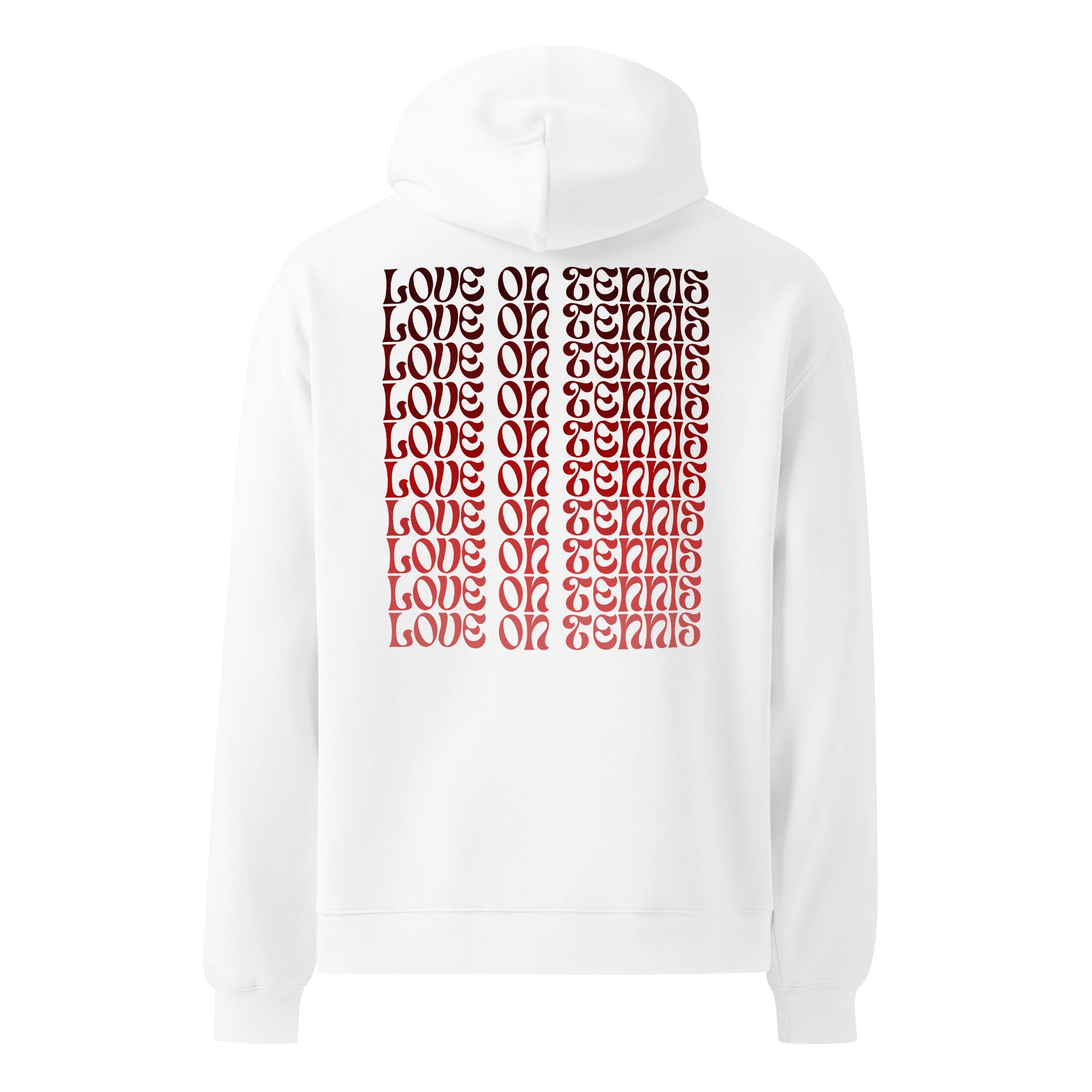 Love on Tennis Oversized Hoodie - Red Edition | Without drawcord